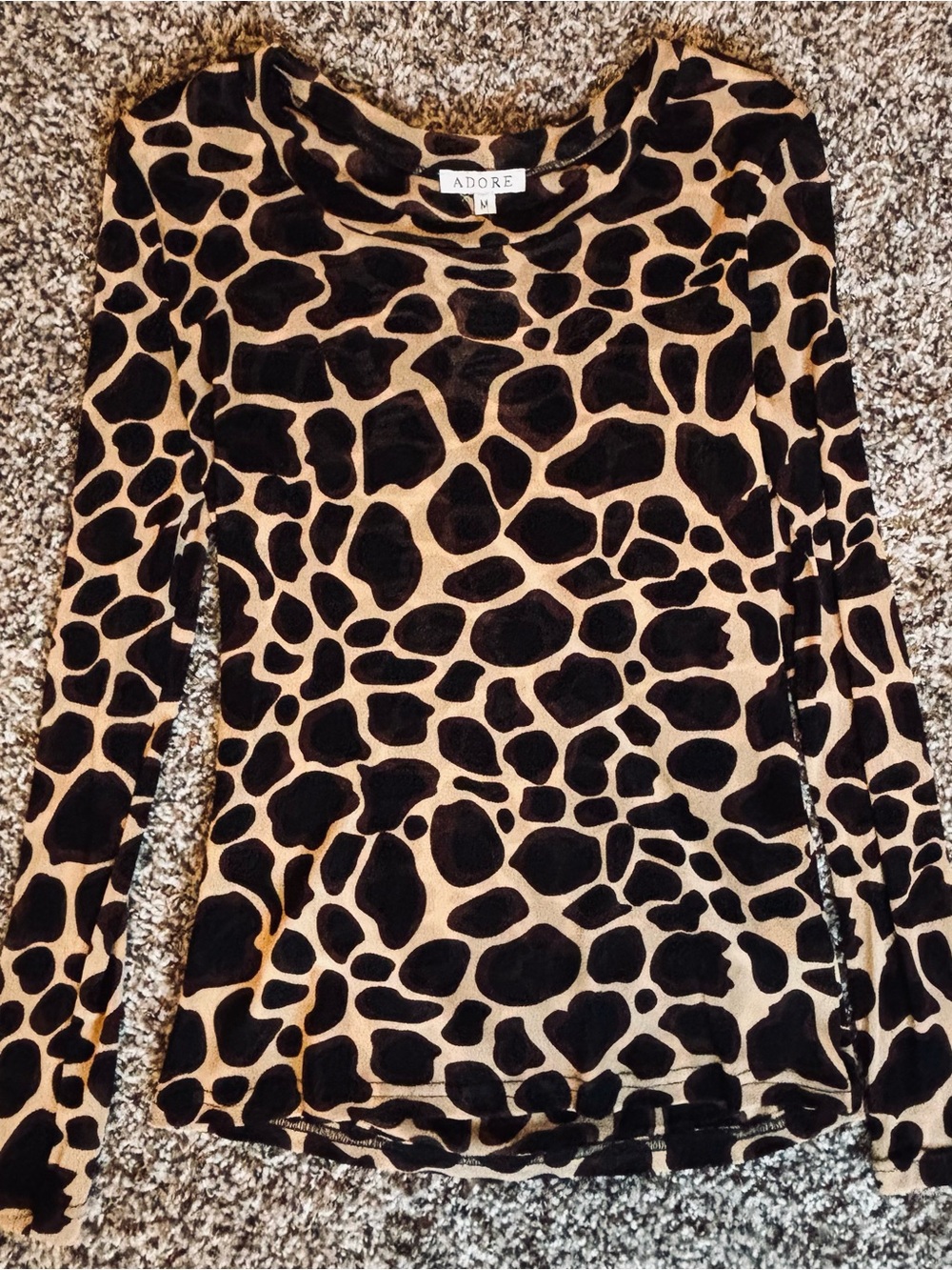 Adore Leopard Print Long Sleeve Top